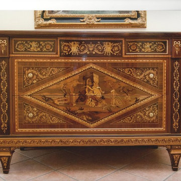 Impero style furniture and carved handmade furniture in Brianza