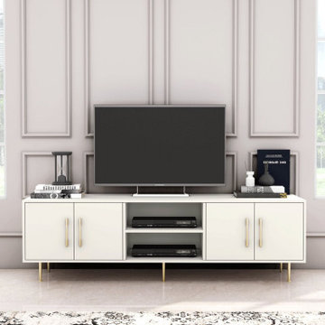 Floor TV Units in Alpine White | Inspired Elements