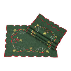 Xia Home Fashions - Magical Christmas Collection Placemats, Set of 4 - Placemats