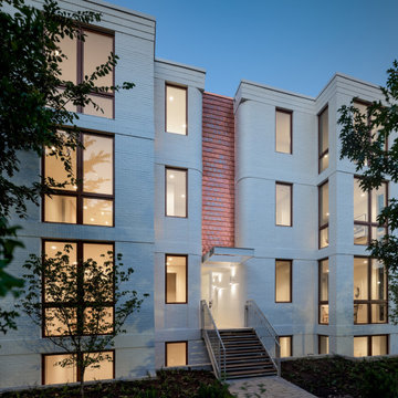 Front facade at dusk