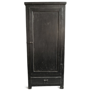 Black Ming Single Door Cabinet