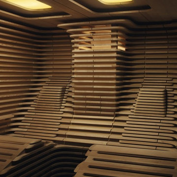 KLAFS "Biorhythm" Sauna Cabin Interior Details