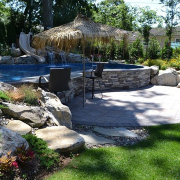 Pool Built in Sloping Terrain (Long Island/NY):
