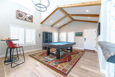 Inspiration for a rustic family room remodel in Denver
