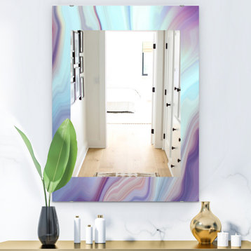 Designart Marbled Geode 5 Modern Frameless Vanity Mirror, 24x32