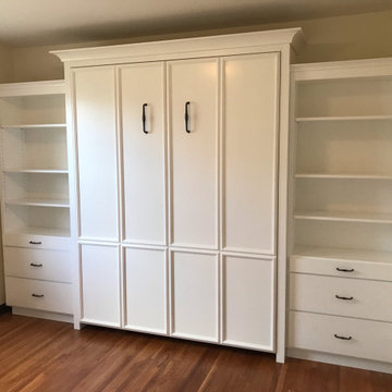 Nashville Murphy Beds Vertical Queen Murphy Bed with Side Cabinets & Shelving