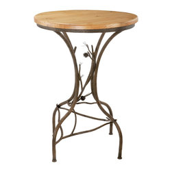 Rustic Pine Bar Table (40in. Tall) by Stone County Ironworks - Indoor Pub And Bistro Tables