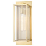 Hudson Valley Lighting - Sea Cliff 1-Light Wall Sconce, Aged Brass, Clear Glass Shade - Features: