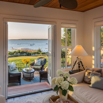 Angels Welcome - Oceanfront Sunroom & Patio -  Custom Home  in Falmouth, Cape Co