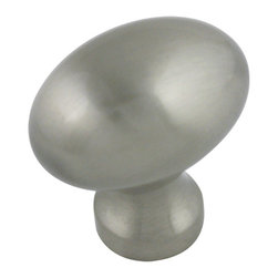 Cosmas - Cosmas 6022SN Satin Nickel Large Football Cabinet Knob - Cabinet And Drawer Knobs