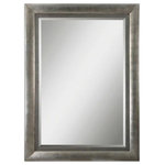 Uttermost - Uttermost 14207 Gilford - 86.13" Large Wood Modern Mirror - This Stately Mirror Features A Wood Frame Finished In Antiqued Silver Leaf With Black Undertones And A Gray Glaze. Mirror Has A Generous 1 1/4" Bevel. May Be Hung Horizontal Or Vertical.   Grace Feyock 72 x 48 x 0.88  Mounting Direction: Horizontal/VerticalGilford 86.13" Large Wood Modern Mirror Antiqued Silver Leaf/Black/Gray Glaze *UL Approved: YES *Energy Star Qualified: n/a  *ADA Certified: n/a  *Number of Lights:   *Bulb Included:No *Bulb Type:No *Finish Type:Antiqued Silver Leaf/Black/Gray Glaze