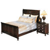 5-Piece Amherst Collection Espresso Finish Queen Bed Set with Paneled Headboard