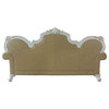 Picardy Sofa With Pillows, Antique Pearl and Butterscotch PU