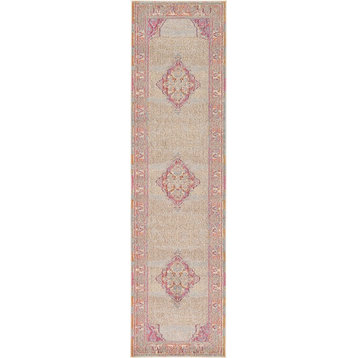 Traditional Dauphine 2'7"x10' Runner Blush Area Rug