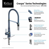 KRAUS Crespo 1-Handle Pre-Rinse Kitchen Faucet With 2-Function Sprayer, Chrome