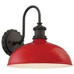 Minka Lavery - Minka Lavery Escudilla 71251 Outdoor Wall Mount, Sand Silver, Red Gloss - Number of Bulbs: 1
