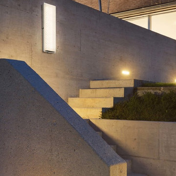 Fusion™ Avalon 24" ADA Outdoor/Indoor Wall Sconce - Weave - Brushed Nickel - LED