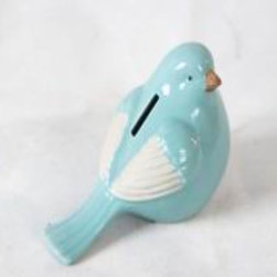 Blue ceramic bird - Artwork