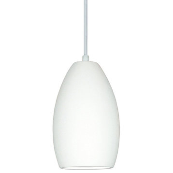 A19 Lighting P1501-WCC 1-Light Antigua Pendant: Bisque (White Cord & Canopy)