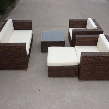 poly rattan sofa