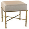 Gold Cane Bench, Cream Metallic