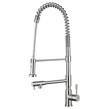 Chef Plus Commercial Brushed Stainless Steel Faucet Swivel Spout & Spray