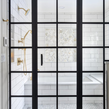 Metropolis Series Windowpane Shower Door Enclosure