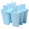 Homemade Ice Pop Molds Frozen Popsicle Ice Cream Mold 6 Lattices Square,Blue