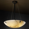 Justice Design LumenAria Collection Bowl Pendant Light in Matte Black