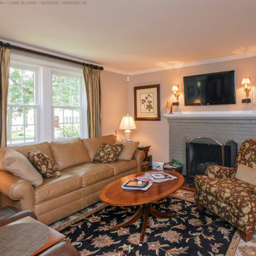 New White Windows in Pretty Living Room - Renewal by Andersen Long Island