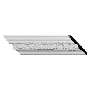 2 5 8 H X 2 3 8 P X 3 5 8 F X 94 1 2 L Marseille French Scroll Crown Moulding Traditional Molding And Trim By Ekena Millwork