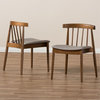 Wyatt Midcentury Modern Walnut Wood Dining Chairs, Set of 2