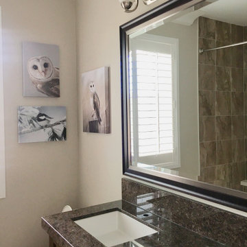 Updated Guest Bathroom Counter Top - Labrador Antique Granite Counter Top