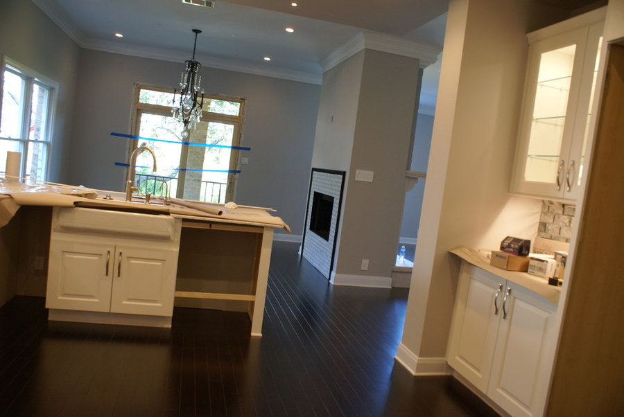 Westlake dark wood floors