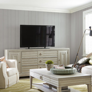 California Rustic Oak TV Entertainment Console