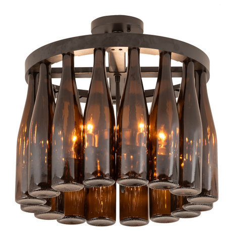 19 Wide Tuscan Vineyard 16 Wine Bottle Chandelier