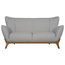 Wesley Scandinavian Sofa, Light Grey, 2-Seater