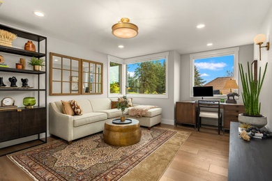 Inspiration for a transitional home office remodel in Seattle