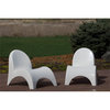 Strata Furniture Angel Trumpet Resin Patio Chairs in White (Set of 2)