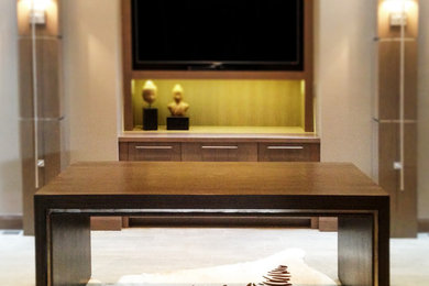 Three Drawer Desk with Steel Inlay