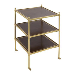 BAGU&Egrave;S STYLE THREE-TIER BRASS SIDE TABLE - Products