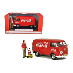 1963 Volkswagen T1 Coca Cola Cargo Van Delivery Driver 1:24 Diecast Model Car