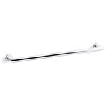Kohler - Kohler Kumin 24" Towel Bar, Polished Chrome - The Kumin collection brings eye-catching contemporary style to the bathroom with its blend of spare, clean lines and subtly angled surfaces.