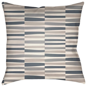 Littles by Surya Pillow, Gray/Charcoal/Beige, 22' x 22'