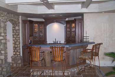 Tuscan home bar photo in Atlanta