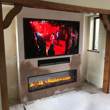 Designer fireplaces befor and after