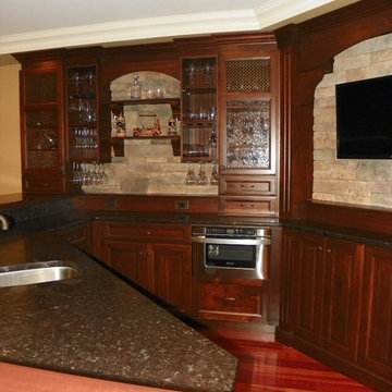 Walnut Basement Bar