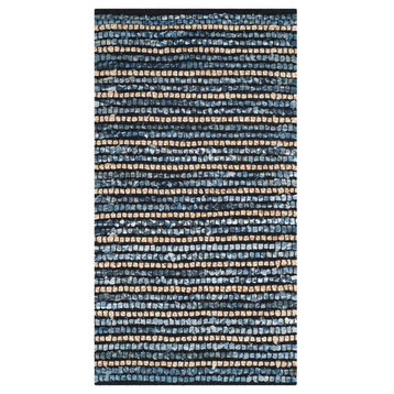 Safavieh Cape Cod Collection CAP363 Rug, Blue/Natural, 2'3"x4'
