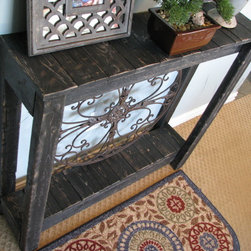 New Black Rustic Sleek Console - Console Tables