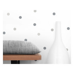 OLLI+LIME - Dot Wall Decals, Gray - Wall Decals